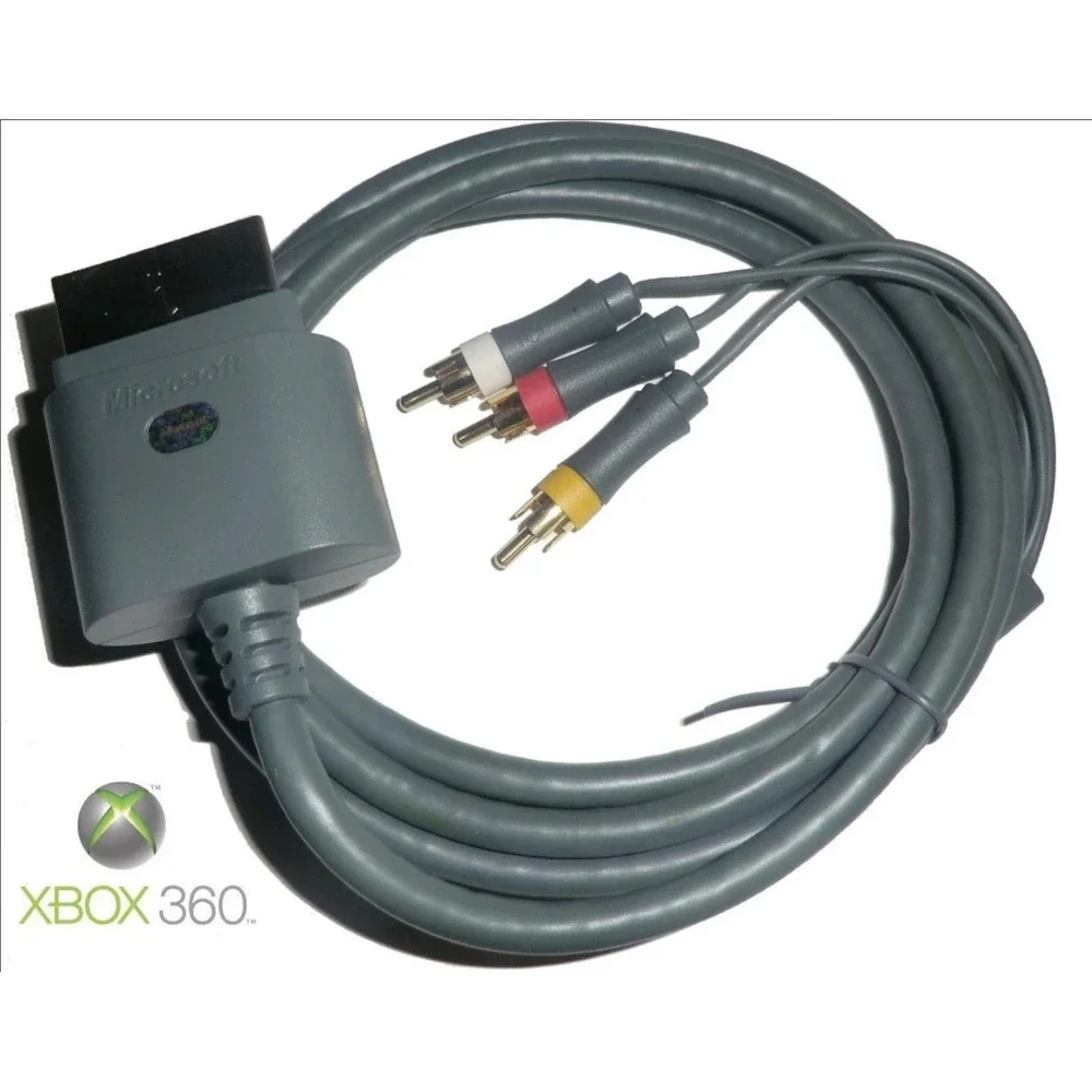 Genuine Microsoft Xbox 360 Composite AV Cable -Standard RCA Audio Video Cord NEW